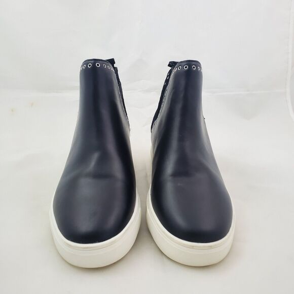 Chelsea & Violet Bootie Sneakers Women's 7.5 Black CV Milo Leather Slip On - Picture 5 of 10